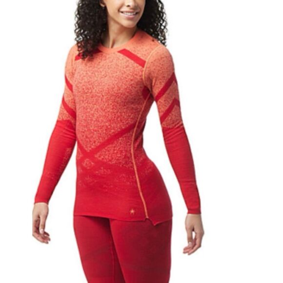 NWOT Smartwool Intraknit Thermal Merino Base Layer Pattern Crewneck Long Sleeve - Picture 1 of 11